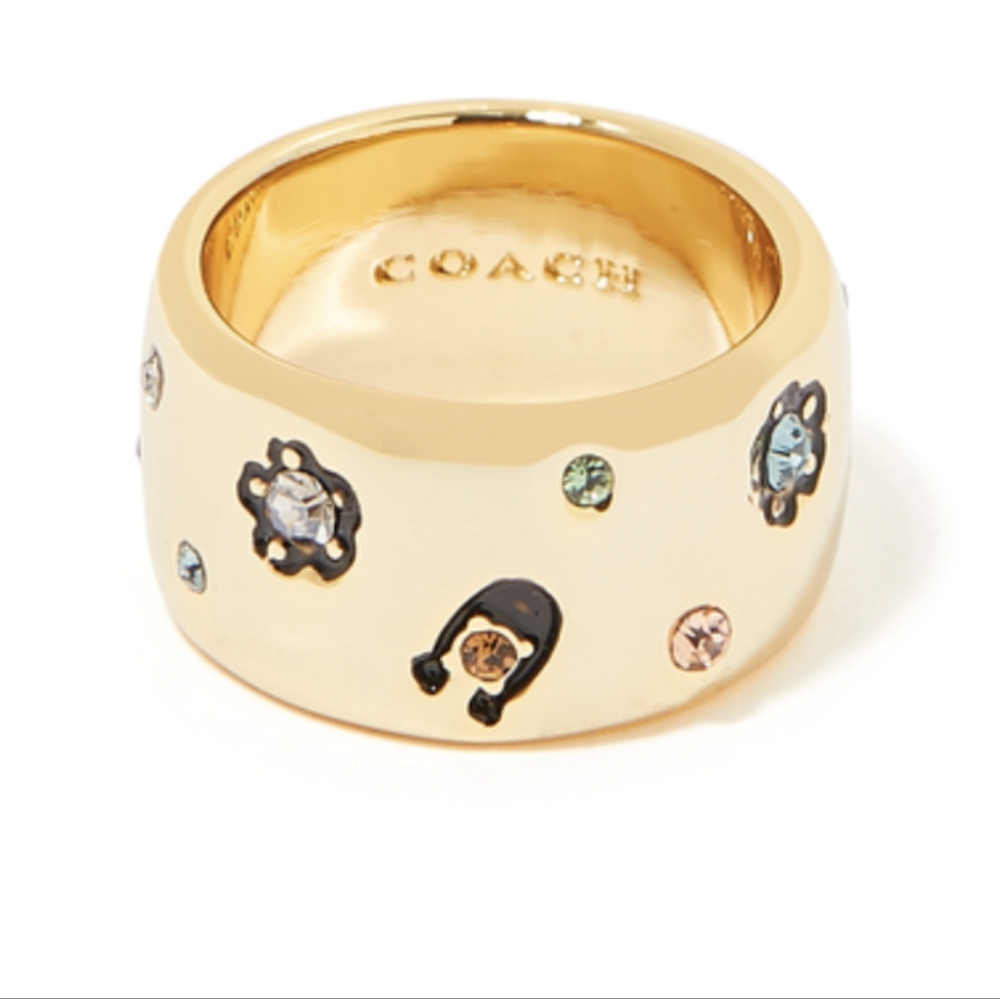 Coach Gemstone Inlay Ring